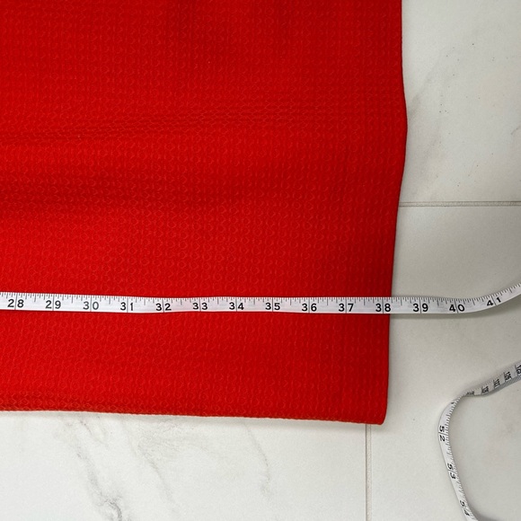 Tahari ASL Orange sheath dress with Bamboo Ring detail. Lined. - Picture 12 of 12